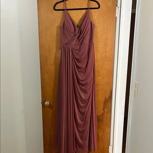 Azazie Evalin Desert Rose Bridesmaid Dress